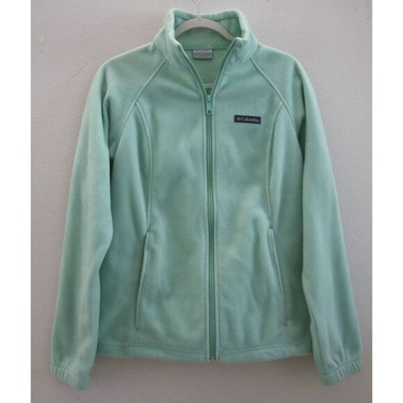 Columbia WL6439 Women's Sz M Mint Green Benton Springs Full Zip Fleece Jacket - Picture 1 of 9